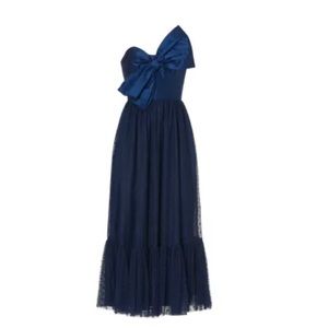 Hutch Navy Blue Bow Dress from Anthropology Size 00